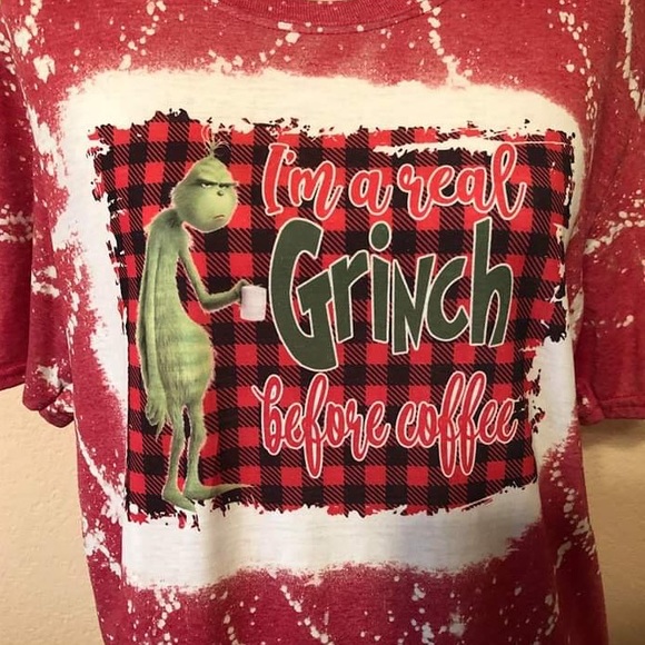 Whiskey Kiss Tops - The Grinch Bleach Dyed Tie Dye Graphic Tee